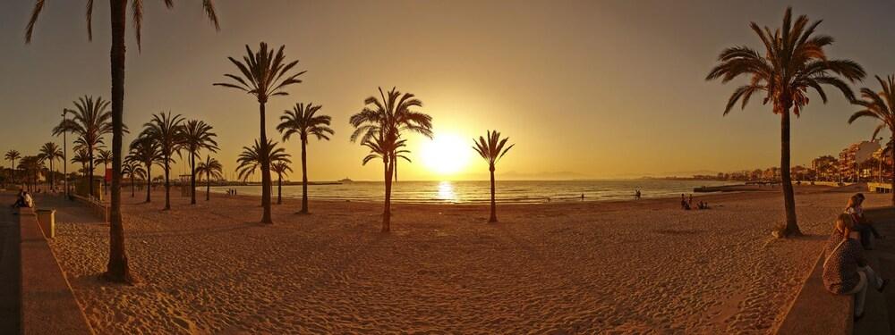 Sahara Nubia Gobi Otel Ses Cadenes Dış mekan fotoğraf Panorama of the beach at Torrevieji